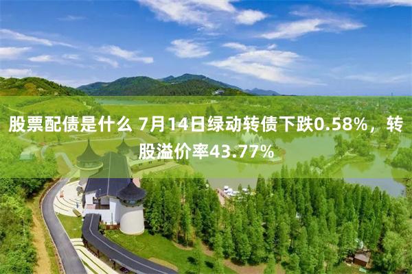 股票配债是什么 7月14日绿动转债下跌0.58%，转股溢价率43.77%